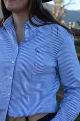 Arabella Shirt - Navy & White Stripe
