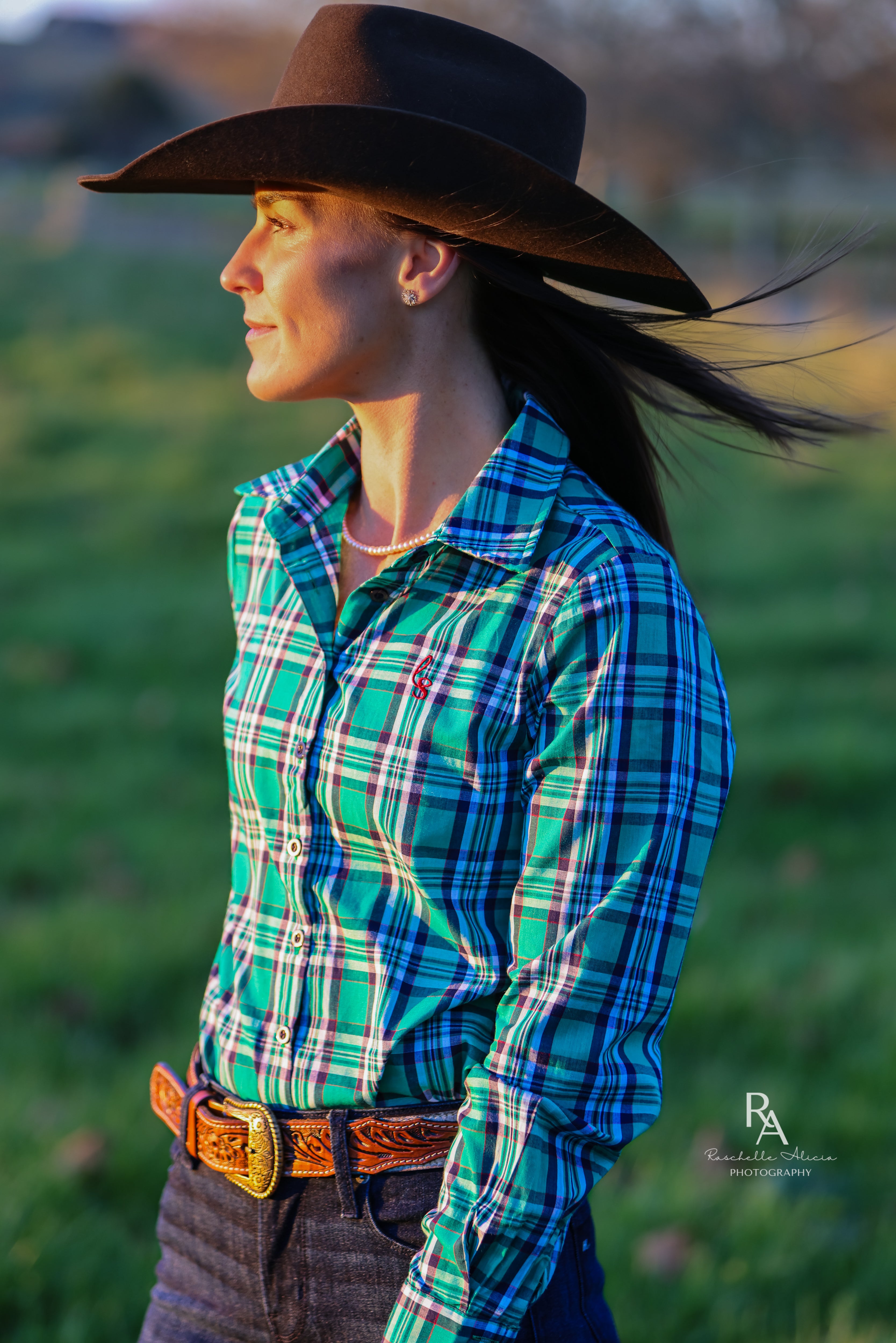 Ivy Shirt - Green & Navy Plaid