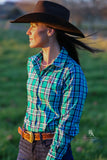 Ivy Shirt - Green & Navy Plaid