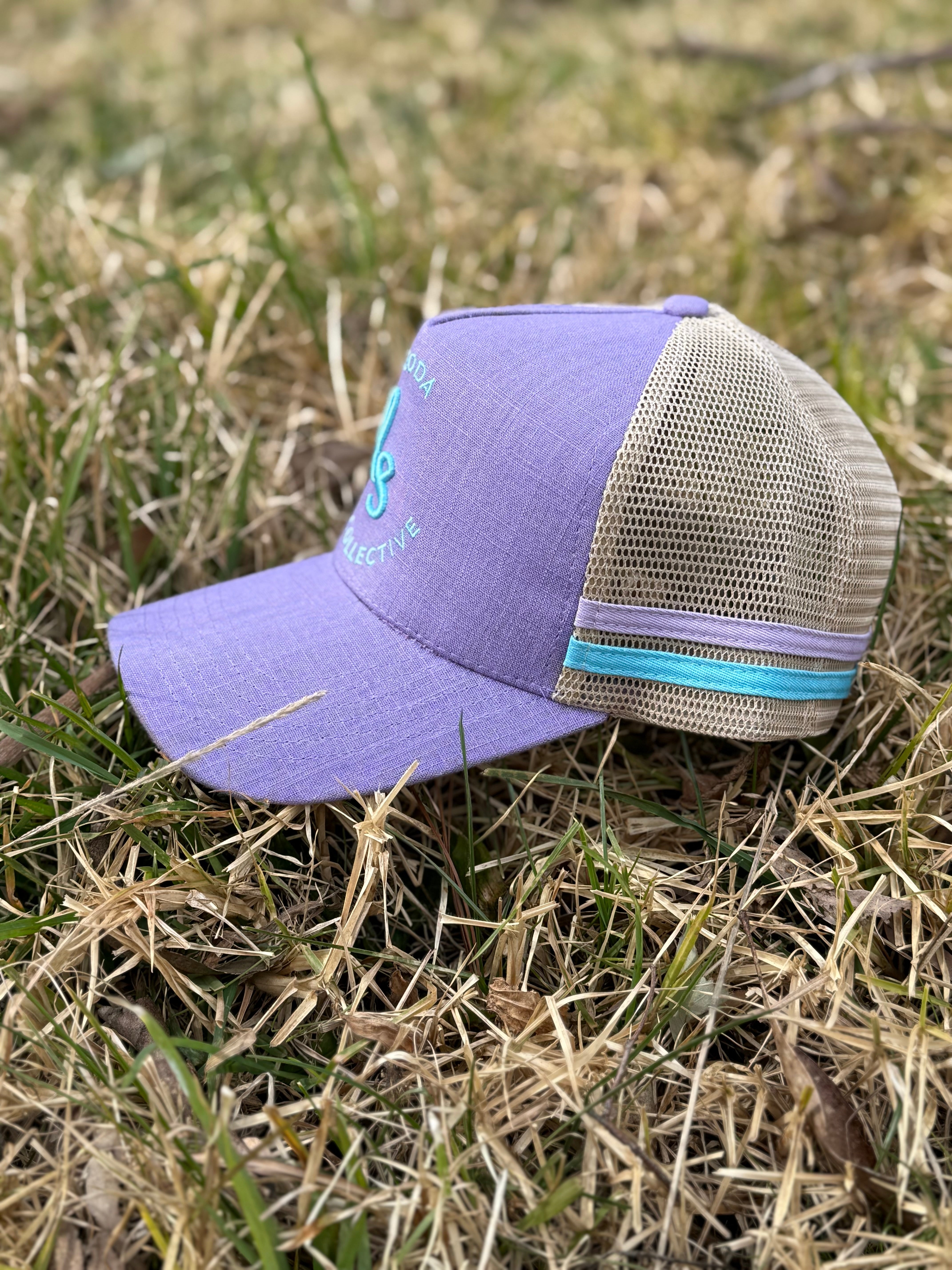 Cap - Purple Linen