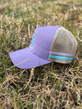 Cap - Purple Linen