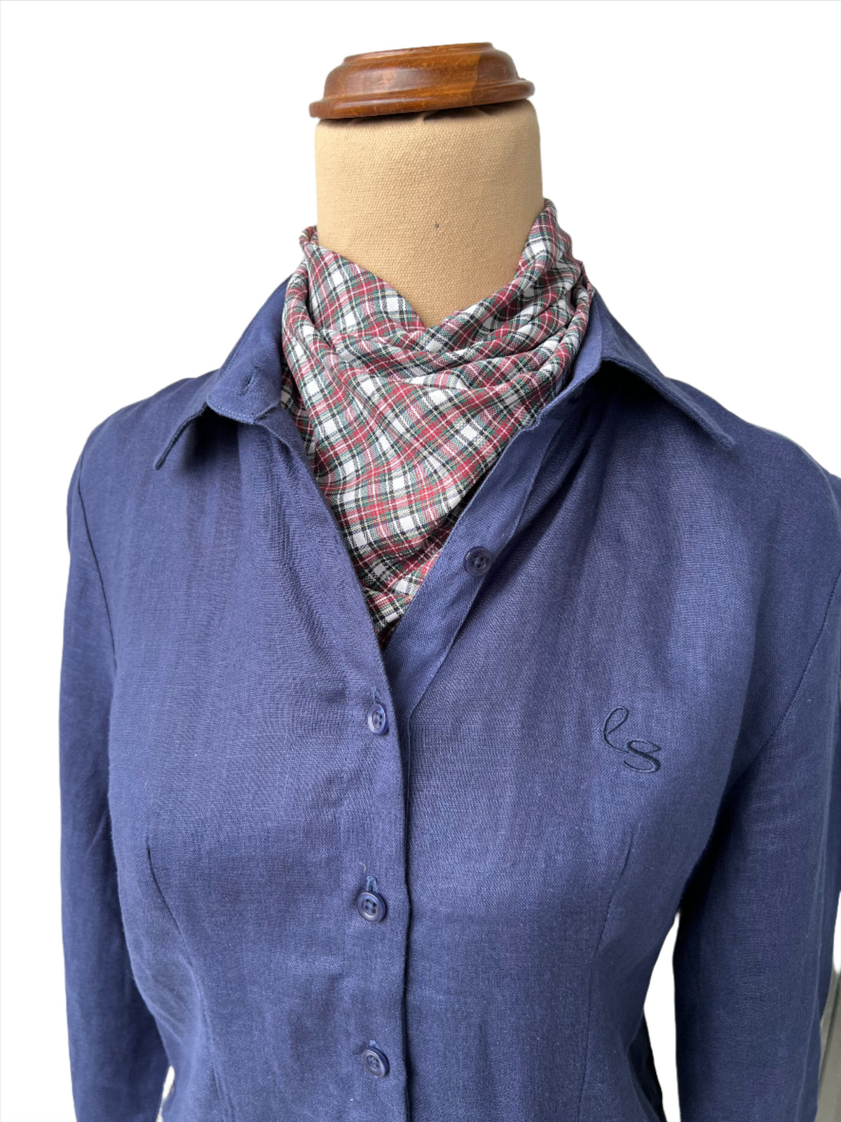 Neck Scarf - Green & Red Plaid