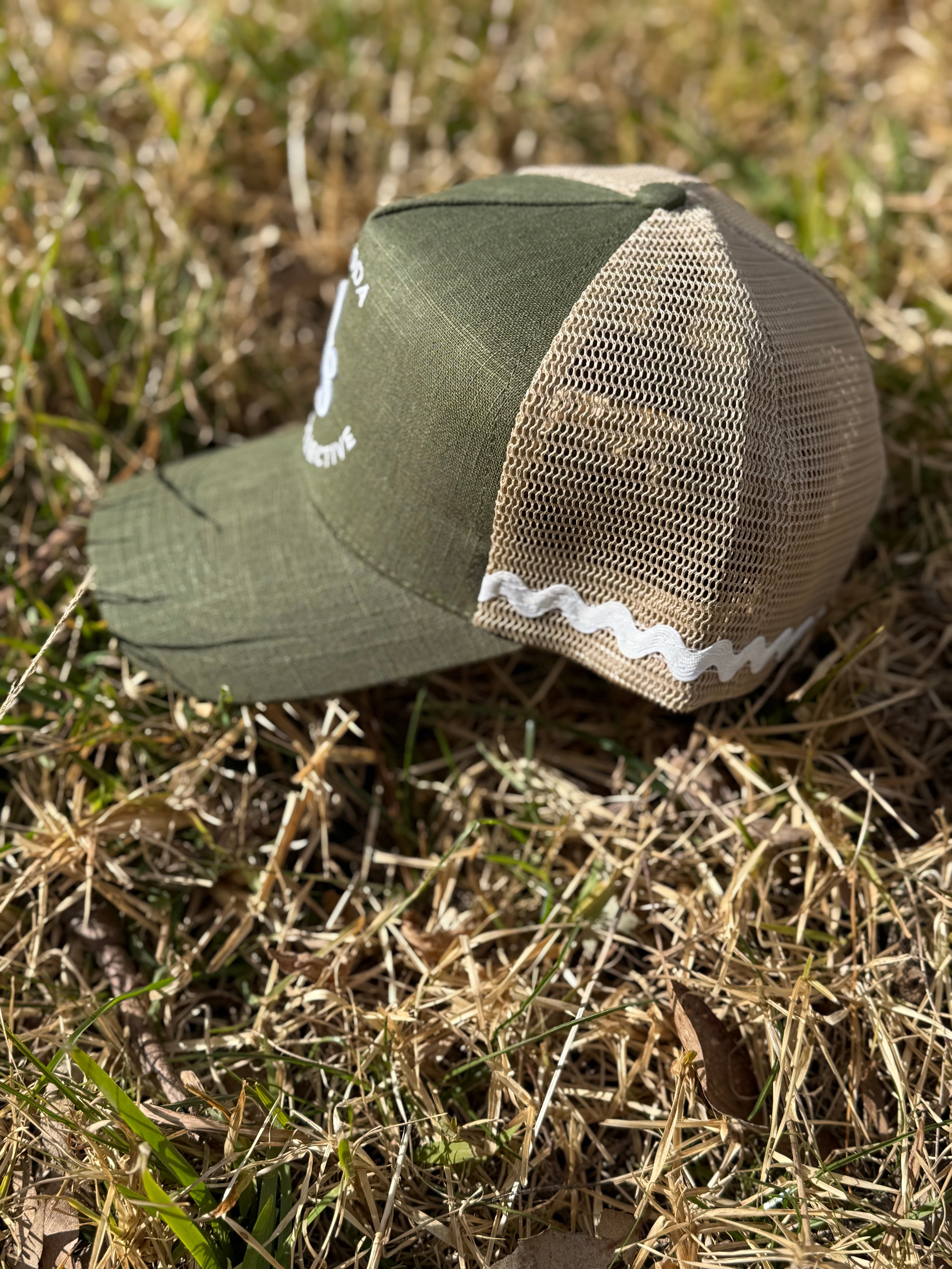 Cap - Green Linen