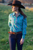 Ivy Shirt - Green & Navy Plaid