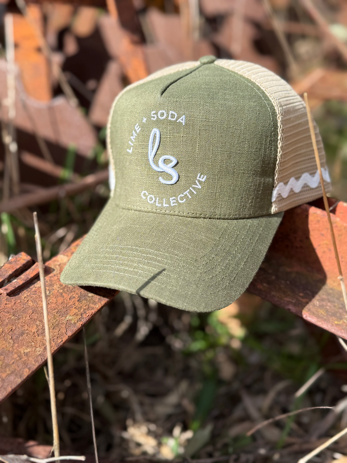 Cap - Green Linen