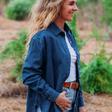 Billie Womens Oversized Denim Shirt | Boyfriend Fit
