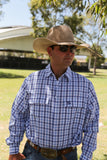 Whiskey Creek - Navy & Blue Plaid (Size Down)