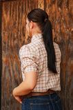 Mae Blouse - Sandstone Plaid