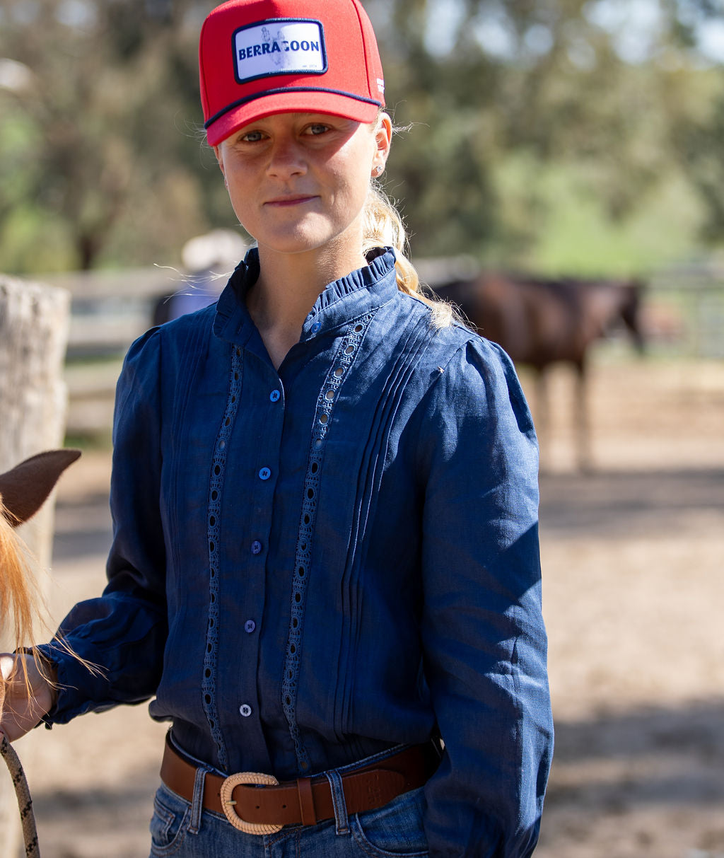 Charlotte Blouse - Navy