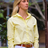Billie Womens Oversized Cotton Shirt in Sunshine | Boyfriend Fit