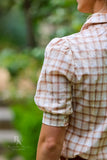 Mae Blouse - Sandstone Plaid
