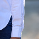 Billie Womens Oversized Cotton Shirt in White | Boyfriend Fit