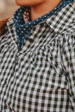 Georgie Blouse - Forest Green Gingham