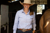 Arabella Shirt - Navy & White Stripe