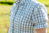 Tilly Blouse - Sage Gingham