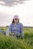 Georgie Blouse - Navy Gingham