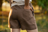 Cocoa Linen Shorts