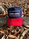 Cap - Navy Red & White